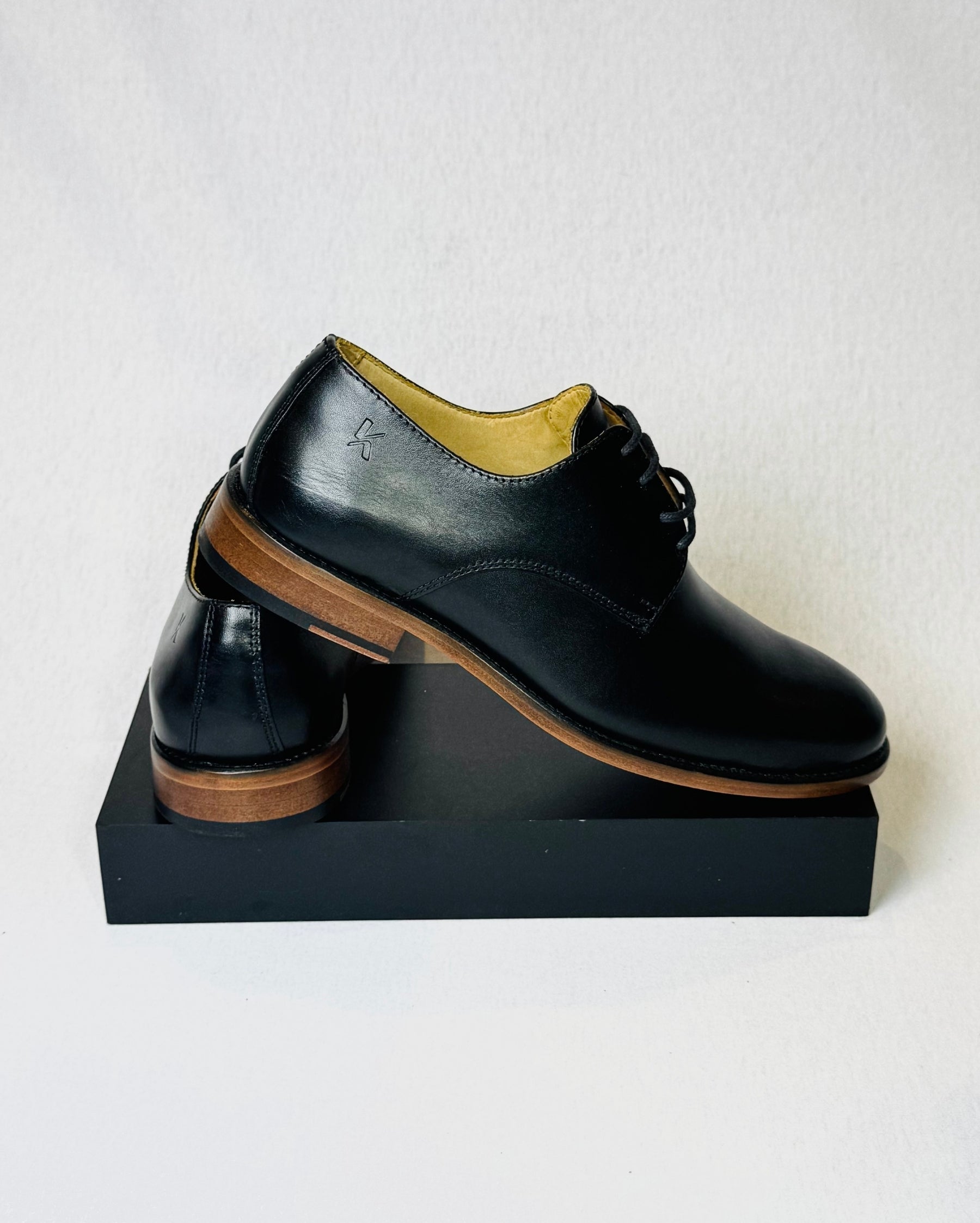 Sapato Social Derby Preto e Marrom - Kennedy Store