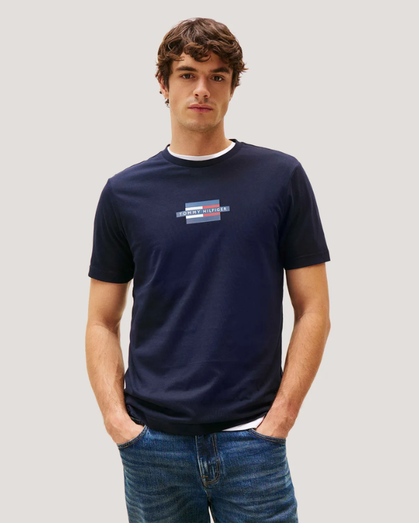 Camiseta Tommy Hilfiger Logo Central