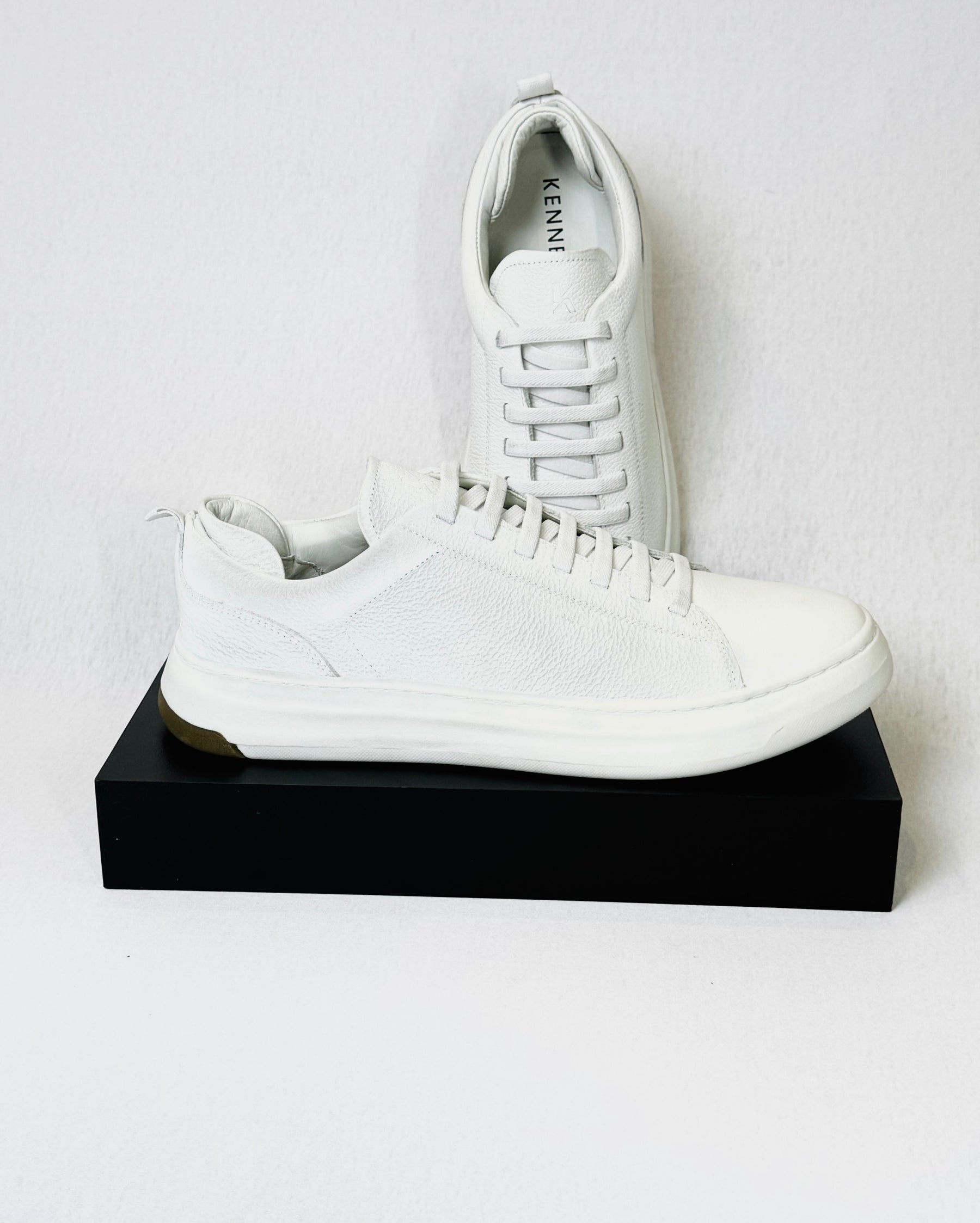 Sneaker Lapela All White Couro Nobre Alta resistência - Kennedy Store