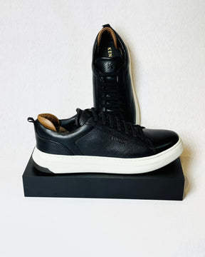 Sneaker Lapela Preto Couro Nobre Alta resistência - Kennedy Store