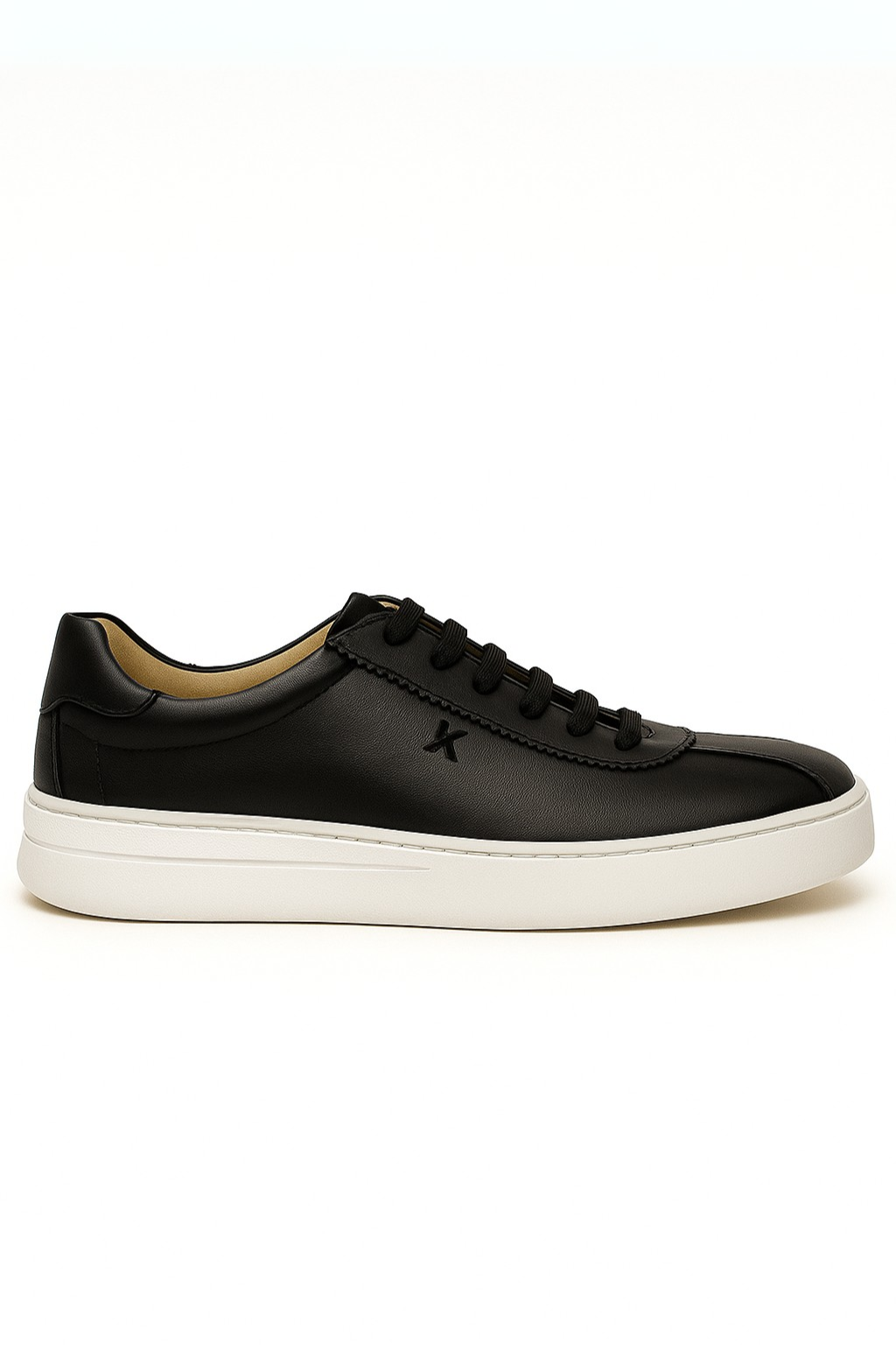 Sneaker Evoque Preto Couro Nobre Alta resistência - Kennedy Store