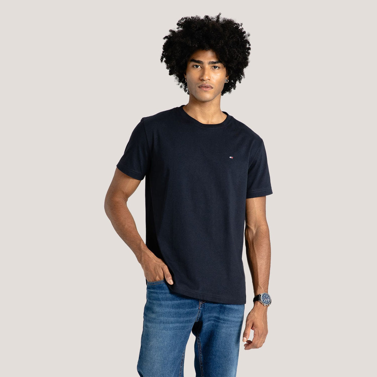 Camiseta Clássica Gola C - Tommy Hilfiger